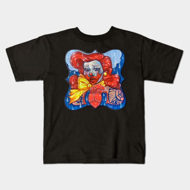 Foolish Feelings Kids T-Shirt by The Asylum Countess